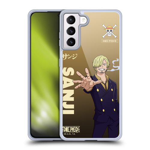 One Piece Graphic Art Sanji Soft Gel Case for Samsung Galaxy S21+ 5G