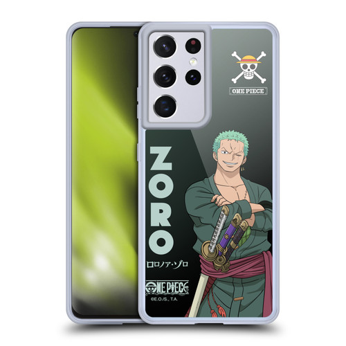 One Piece Graphic Art Roronoa Zoro Soft Gel Case for Samsung Galaxy S21 Ultra 5G