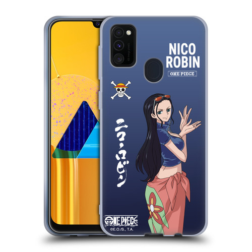 One Piece Graphic Art Nico Robin Soft Gel Case for Samsung Galaxy M30s (2019)/M21 (2020)