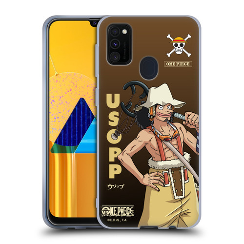 One Piece Graphic Art Usopp Soft Gel Case for Samsung Galaxy M30s (2019)/M21 (2020)