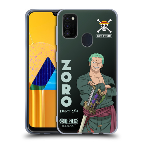 One Piece Graphic Art Roronoa Zoro Soft Gel Case for Samsung Galaxy M30s (2019)/M21 (2020)