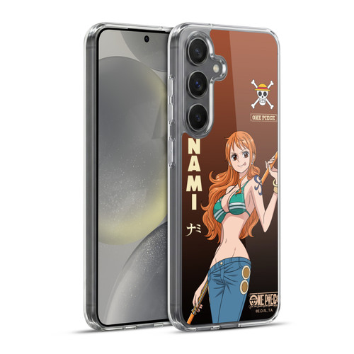 One Piece Graphic Art Nami Soft Gel Case for Samsung Galaxy S24+ 5G & MagSafe