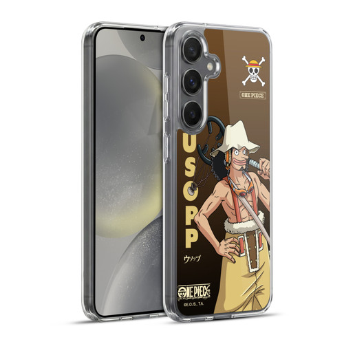 One Piece Graphic Art Usopp Soft Gel Case for Samsung Galaxy S24+ 5G & MagSafe