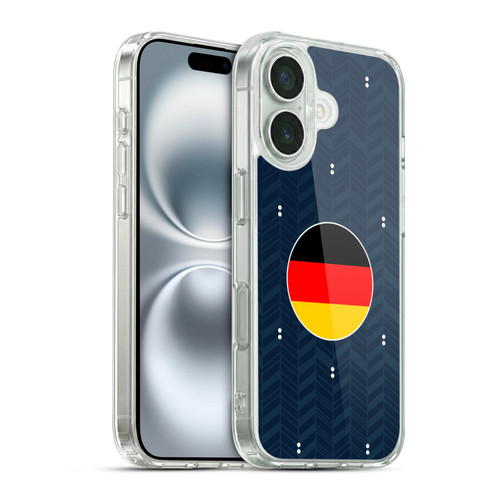 Head Case Designs Football Kit Flags Germany German Deutschland Soft Gel Case for Apple iPhone 16 & MagSafe