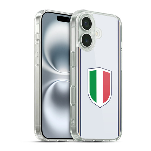 Head Case Designs Football Kit Flags Italy Italian Italia Soft Gel Case for Apple iPhone 16 & MagSafe