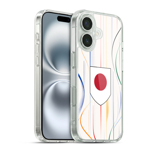 Head Case Designs Football Kit Flags Japan Japanese Nippon Nisshoki Soft Gel Case for Apple iPhone 16 & MagSafe