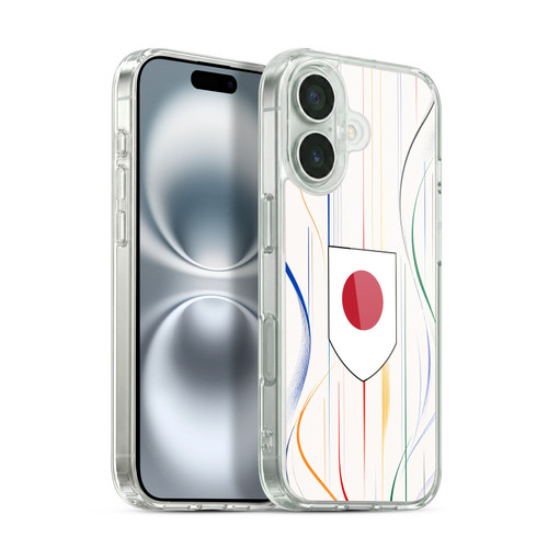 Head Case Designs Football Kit Flags Japan Japanese Nippon Nisshoki Soft Gel Case for Apple iPhone 16 & MagSafe