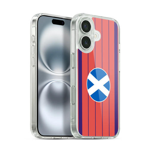 Head Case Designs Football Kit Flags Scotland Scottish Alba Soft Gel Case for Apple iPhone 16 & MagSafe