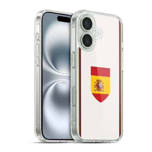 Head Case Designs Football Kit Flags Spain Spanish España Soft Gel Case for Apple iPhone 16 & MagSafe