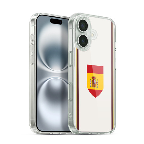 Head Case Designs Football Kit Flags Spain Spanish España Soft Gel Case for Apple iPhone 16 & MagSafe