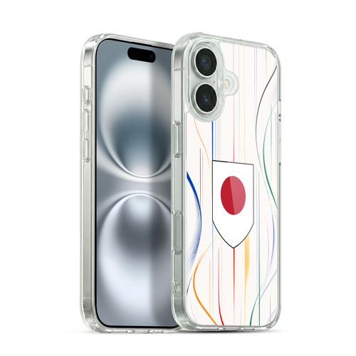Head Case Designs Football Kit Flags Japan Japanese Nippon Nisshoki Soft Gel Case for Apple iPhone 16 Plus & MagSafe