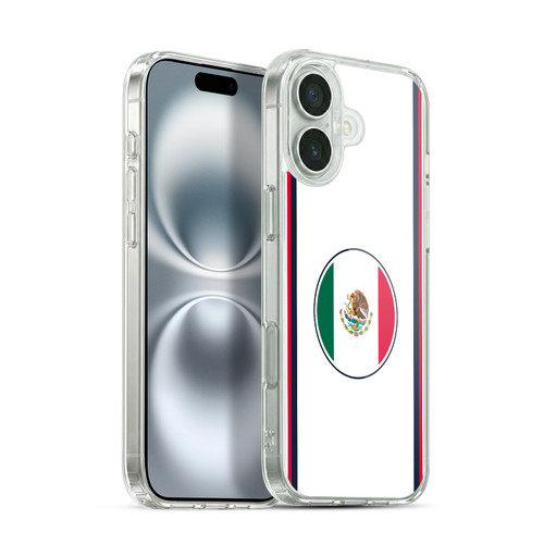 Head Case Designs Football Kit Flags Mexico Mexican México Aztec Soft Gel Case for Apple iPhone 16 Plus & MagSafe