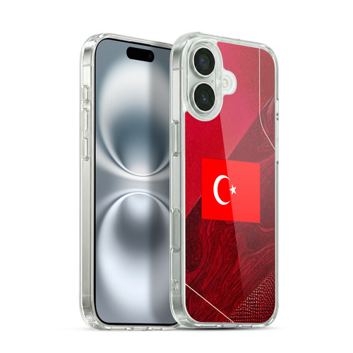 Head Case Designs Football Kit Flags Turkey Turkish Türkiye Türk Soft Gel Case for Apple iPhone 16 Plus & MagSafe