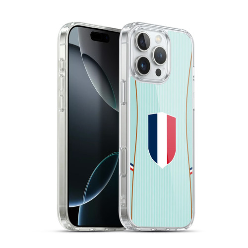 Head Case Designs Football Kit Flags France French Français Soft Gel Case for Apple iPhone 16 Pro Max & MagSafe