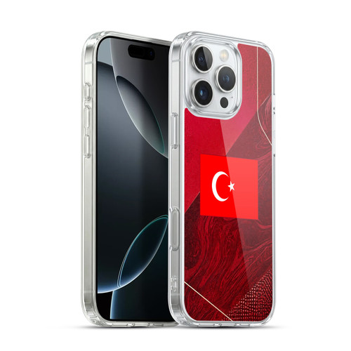 Head Case Designs Football Kit Flags Turkey Turkish Türkiye Türk Soft Gel Case for Apple iPhone 16 Pro Max & MagSafe