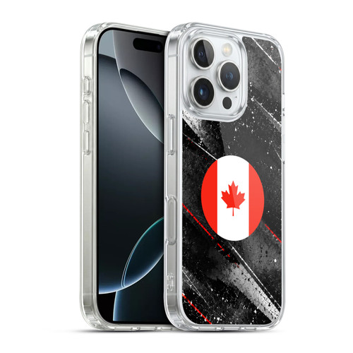 Head Case Designs Football Kit Flags Canada Canadian Maple Leaf Soft Gel Case for Apple iPhone 16 Pro & MagSafe