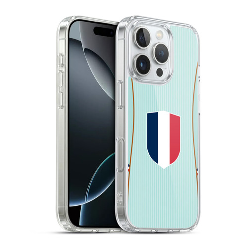 Head Case Designs Football Kit Flags France French Français Soft Gel Case for Apple iPhone 16 Pro & MagSafe