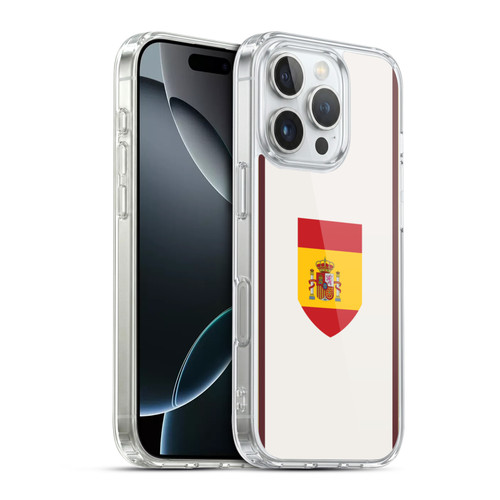 Head Case Designs Football Kit Flags Spain Spanish España Soft Gel Case for Apple iPhone 16 Pro & MagSafe
