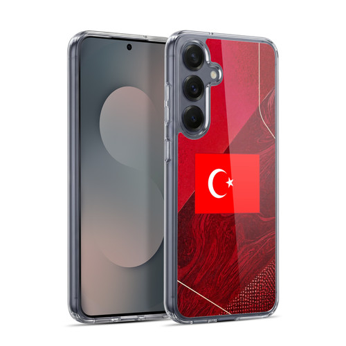 Head Case Designs Football Kit Flags Turkey Turkish Türkiye Türk Soft Gel Case for Samsung Galaxy S25+ & MagSafe