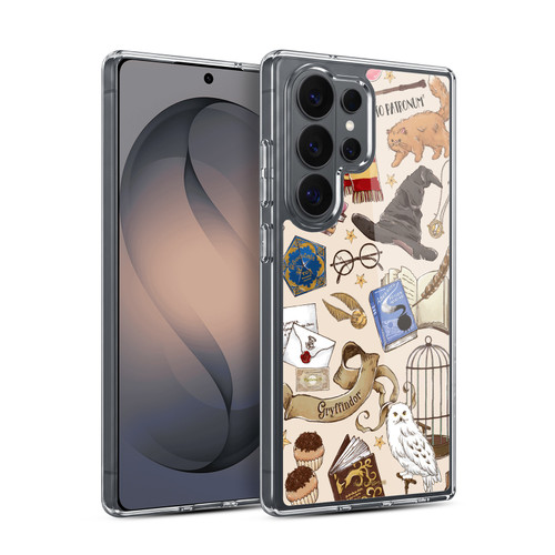 Harry Potter Deathly Hallows XXXVII Hogwarts Pattern Soft Gel Case for Samsung Galaxy S26 Ultra