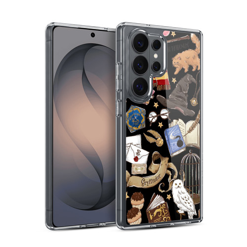 Harry Potter Deathly Hallows XXXVII Hogwarts Pattern 2 Soft Gel Case for Samsung Galaxy S26 Ultra