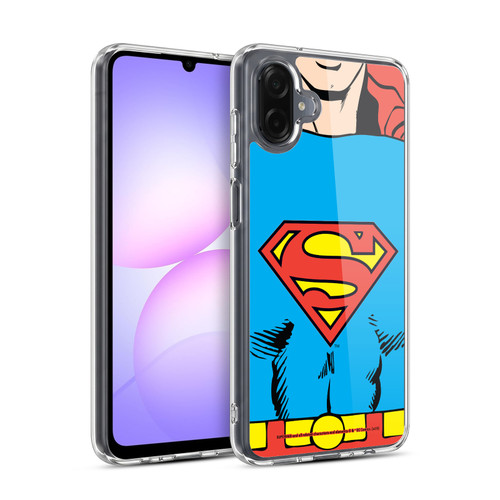 Superman DC Comics Logos Classic Costume Soft Gel Case for Samsung Galaxy A07 4G