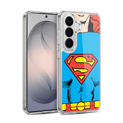 Superman DC Comics Logos Classic Costume Soft Gel Case for Samsung Galaxy S26 Plus