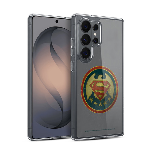 Superman DC Comics Logos Distressed Look Badge Soft Gel Case for Samsung Galaxy S26 Ultra