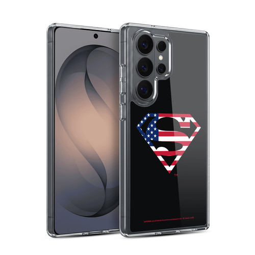 Superman DC Comics Logos U.S. Flag 2 Soft Gel Case for Samsung Galaxy S26 Ultra