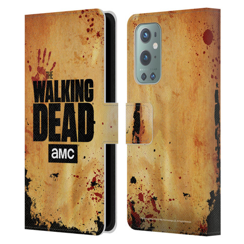 AMC The Walking Dead Logo Stacked Leather Book Wallet Case Cover For OnePlus 9