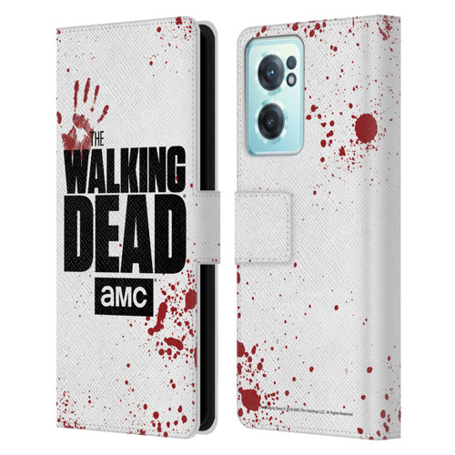 AMC The Walking Dead Logo White Leather Book Wallet Case Cover For OnePlus Nord CE 2 5G