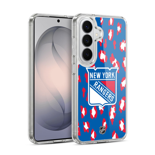 NHL New York Rangers Leopard Pattern Soft Gel Case for Samsung Galaxy S26