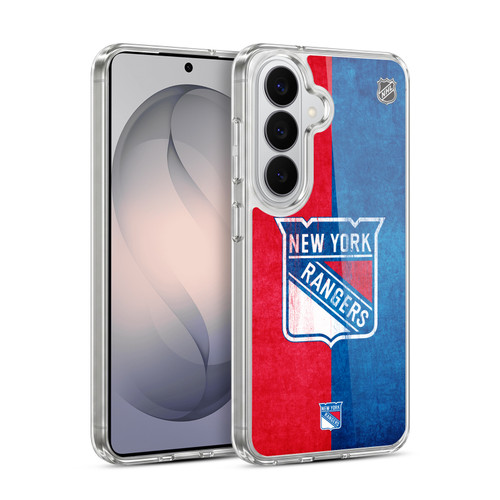 NHL New York Rangers Half Distressed Soft Gel Case for Samsung Galaxy S26 Plus