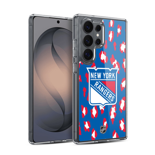 NHL New York Rangers Leopard Pattern Soft Gel Case for Samsung Galaxy S26 Ultra