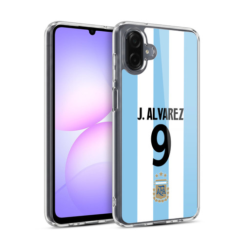 Argentina National Football Team 2024/25 Player Home Kit 1st Group Julián Álvarez Soft Gel Case for Samsung Galaxy A07 4G