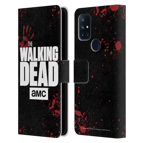 AMC The Walking Dead Logo Black Leather Book Wallet Case Cover For OnePlus Nord N10 5G