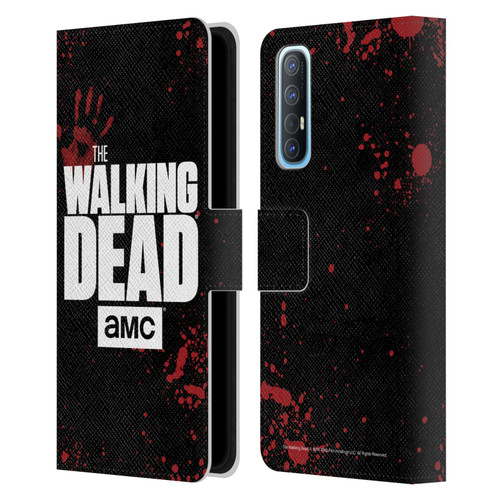 AMC The Walking Dead Logo Black Leather Book Wallet Case Cover For OPPO Find X2 Neo 5G