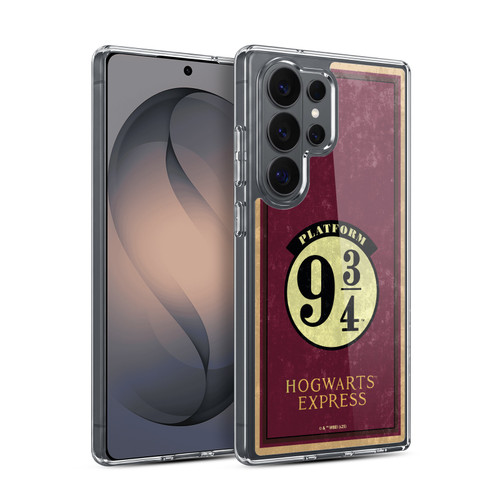 Harry Potter Locations Typography Platform 9 3/4 Soft Gel Case for Samsung Galaxy S26 Ultra