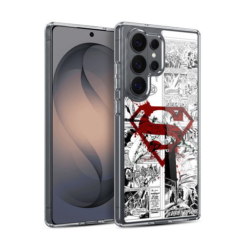 Superman DC Comics Comicbook Art Red Logo Splatter Soft Gel Case for Samsung Galaxy S26 Ultra