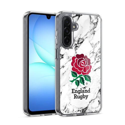England Rugby Union Marble White Soft Gel Case for Samsung Galaxy A17 4G / 5G