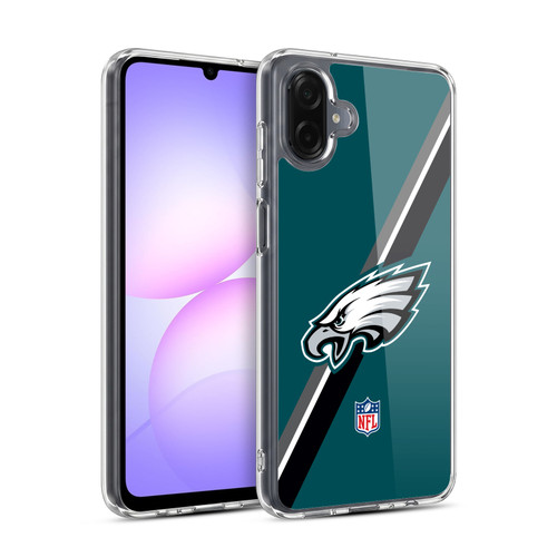 NFL Philadelphia Eagles Logo Stripes Soft Gel Case for Samsung Galaxy A07 4G
