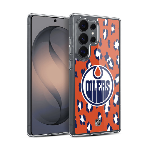NHL Edmonton Oilers Leopard Pattern Soft Gel Case for Samsung Galaxy S26 Ultra