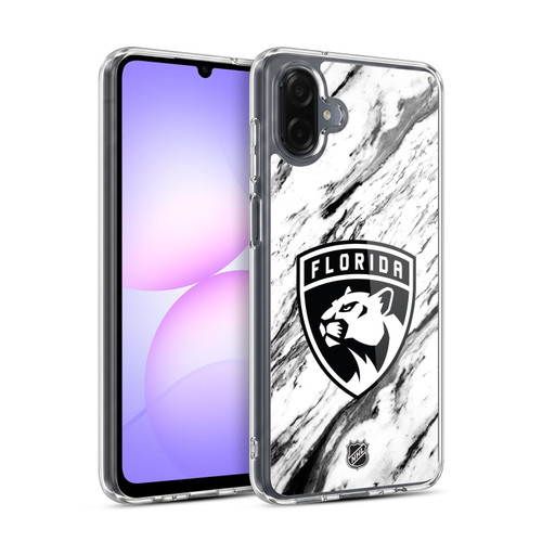 NHL Florida Panthers Marble Soft Gel Case for Samsung Galaxy A07 4G