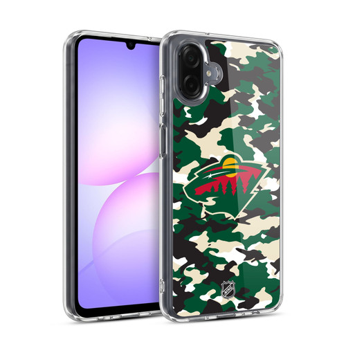 NHL Minnesota Wild Camouflage Soft Gel Case for Samsung Galaxy A07 4G