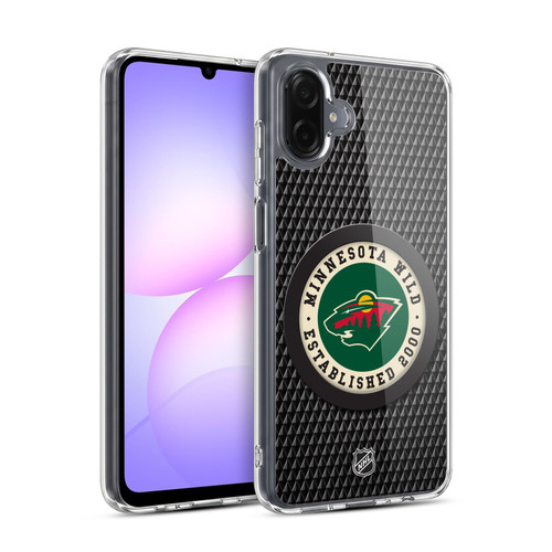 NHL Minnesota Wild Puck Texture Soft Gel Case for Samsung Galaxy A07 4G