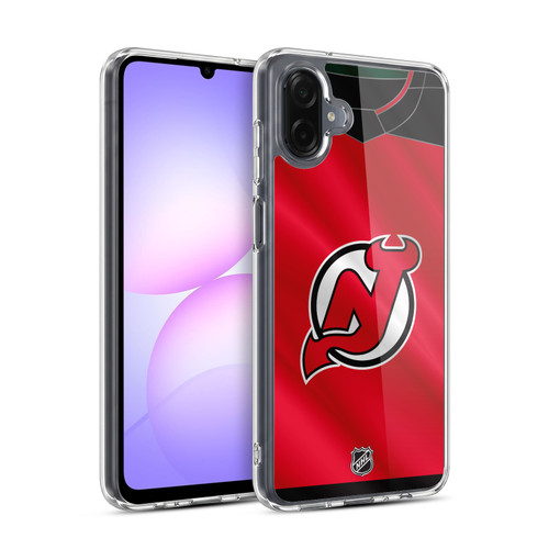 NHL New Jersey Devils Jersey Soft Gel Case for Samsung Galaxy A07 4G