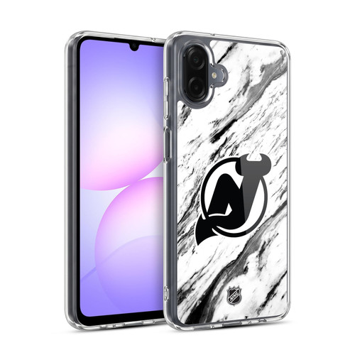 NHL New Jersey Devils Marble Soft Gel Case for Samsung Galaxy A07 4G