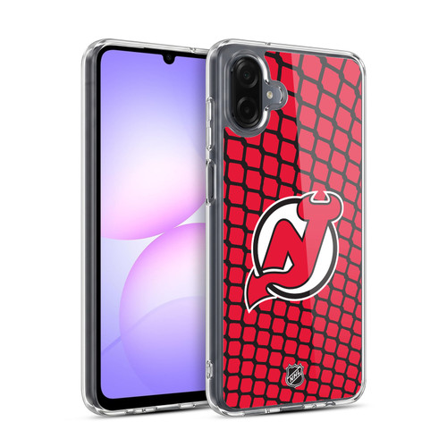 NHL New Jersey Devils Net Pattern Soft Gel Case for Samsung Galaxy A07 4G