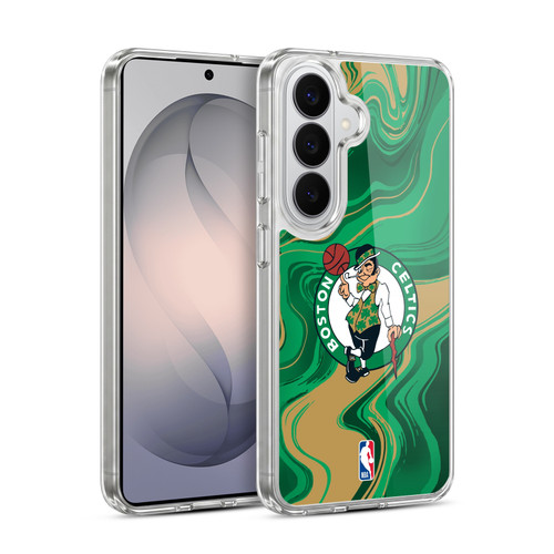 NBA Boston Celtics Marble Agates Soft Gel Case for Samsung Galaxy S26