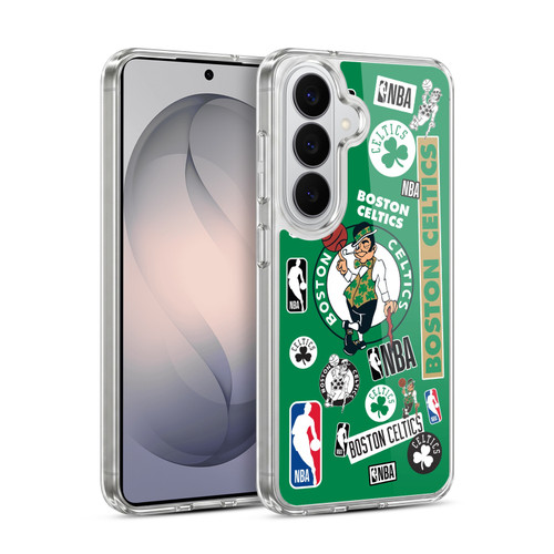 NBA Boston Celtics Sticker Collage Soft Gel Case for Samsung Galaxy S26